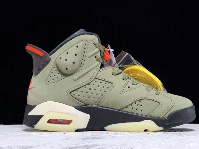 Cheap TBK Medium x Jordan Air Olive Scott 6 CN1084-200 Travis 0709